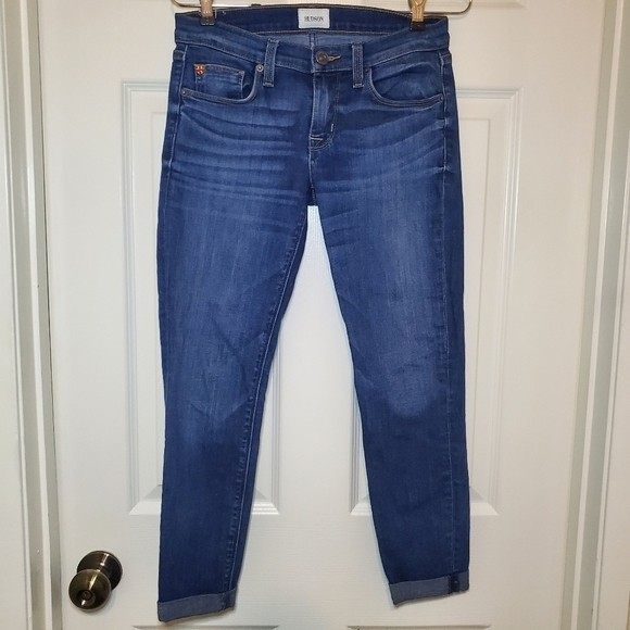 Hudson Harkin Super Skinny with Cuff Crop Jeans Sz 25 - Picture 2 of 10